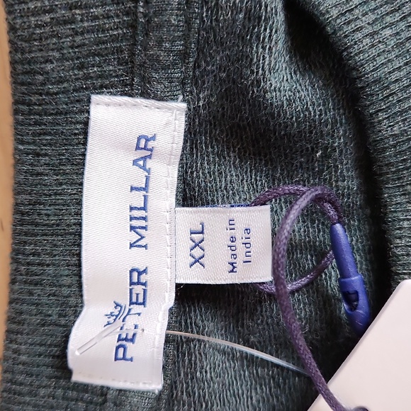 Peter Millar Lava Wash Crew-Neck Sweatshirt in Balsam - Picture 7 of 9